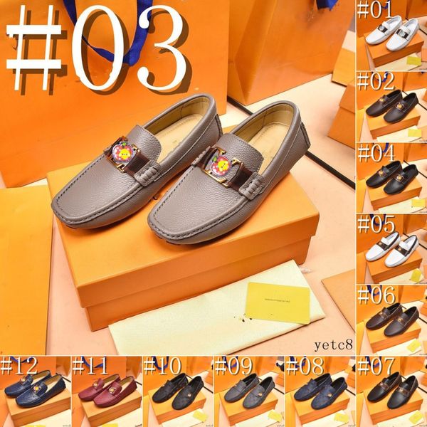 

l5/34model men casual shoes luxury brand 2023 leather mens loafers moccasins breathable slip on black driving shoes plus size 38-46