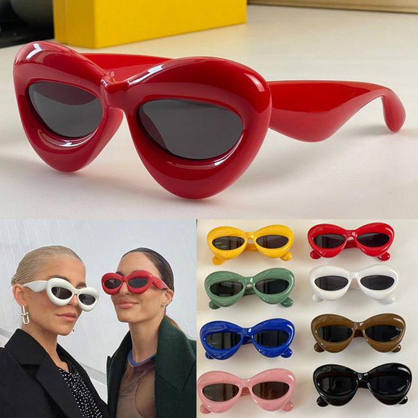 

fashion womens designer sunglasses for women men hip-hop style personality fun avant-garde glasses with box 40097, White;black