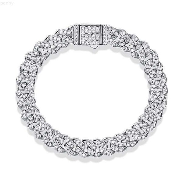 

s925 sterling silver moissanite stone bracelet for men and women fashion luxury inlaid gemstone wedding jewelry