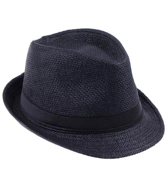 

straw panama fedora hats soft stingy brim casual travel sun caps 10pcslot zds22591101, Blue;gray
