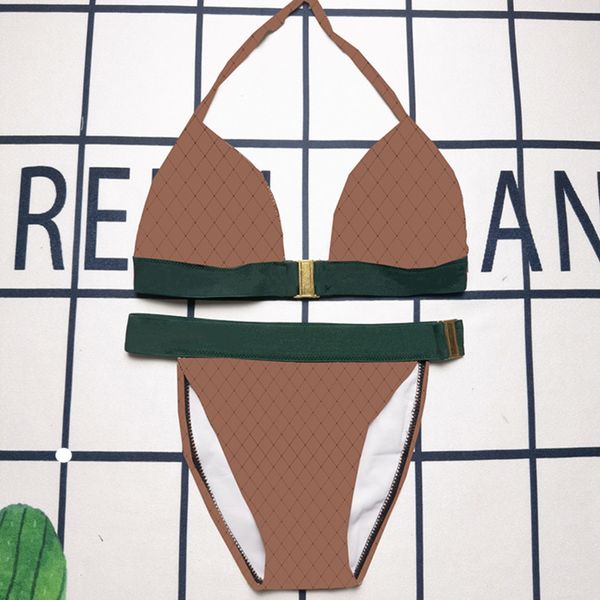

women bikini set of letter printing with pads womens holiday swimsuit swimming beach surfing swimwear q