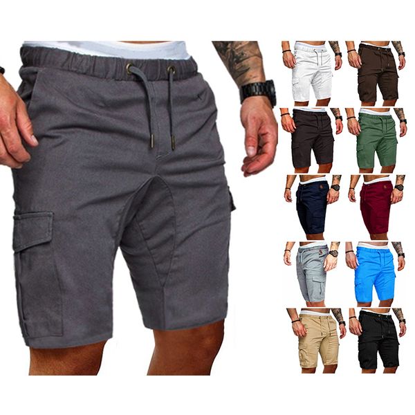 

men's shorts men's elastic pull rod casual shorts fitness gym training running sprinting beach shorts swimming trunks sportswear 2, White;black