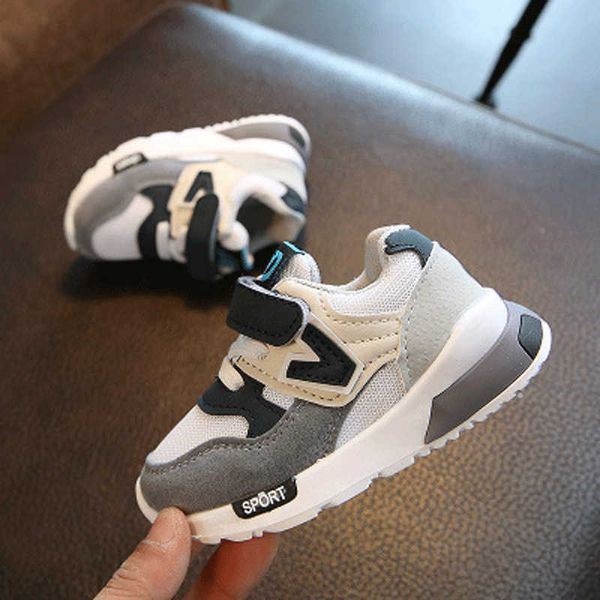 

athletic outdoor children sport shoes autumn winter 2019 fashion breathable kids boys shoe girls anti-slippery sneakers baby toddler casual, Black
