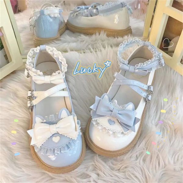 

dress shoes kawaii bowknit shoes lolita lace shoes japanese jk uniform shoes retro british college style student cute princess love shoes 23, Black