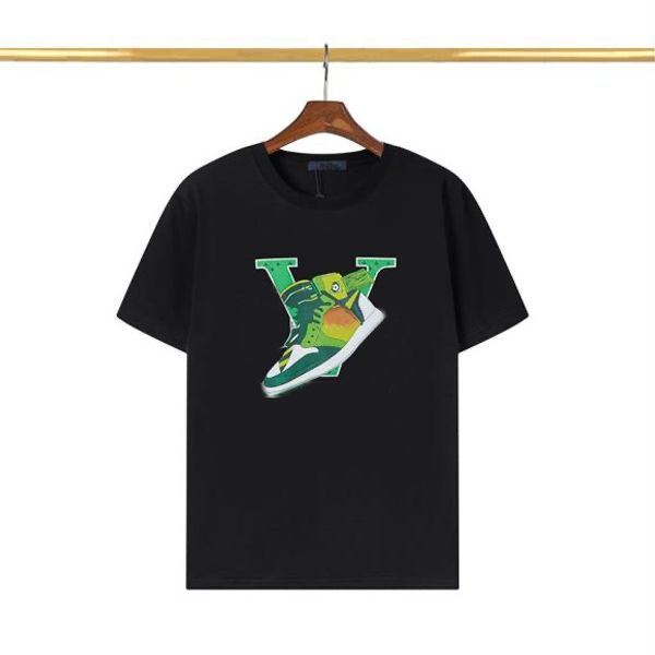 

Mens T Shirt Designer For Men Shirts Luxury Tshirts With Letters Casual Summer Short Sleeve Man Tee Clothing Asian Size M, Black