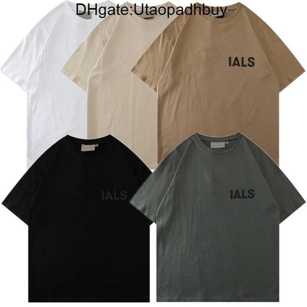 

designer fashion t shirt men's ess letter stacking european and american short-sleeved t-shirt men women casual loose oversized sports, White;black
