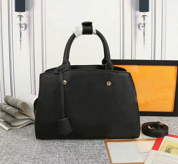 

grand petit palais designer women shopping bag oversized letter flower embossed genuine cowhide-leather purse handbag shoulderbag tote cross, Black;red