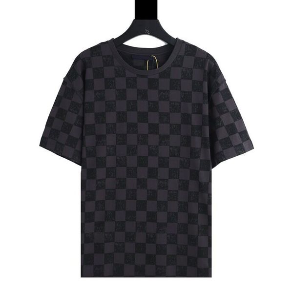 

2023ss high street man t shirt cotton short-sleeved fashion men women short t shirt couple models men and women cotton crewneck printed shor, Black;brown