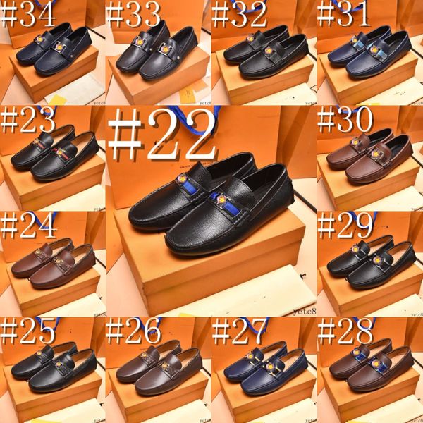 

l7/34model men loafers light leather casual shoes designer male outdoor walking shoes comfortable mens sneakers soft loafers male shoes, Black