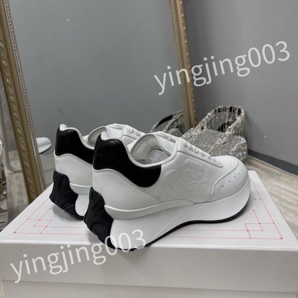 

2023 luxury casual shoes women low canvas thick bottom sneaker black white woman sneakers height increase womans trainers hl210603