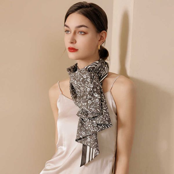 

sarongs 2022 new imitation silk scarf female japan and south korea sweet floral print 90 square scarf small square scarf p230323, Blue;gray