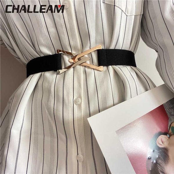 

belts triangle belt women's decorative elastic band dress sweater all-match fashion metal jeans jacket belt x254 z0404, Black;brown