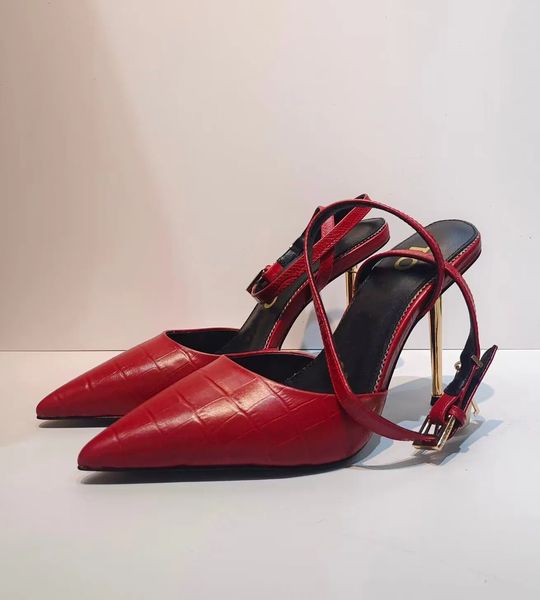 

famous designer sandal high heels party wedding shoes sandals pumps leather pump luxury brands red patent pointed toe thin heeled, Black