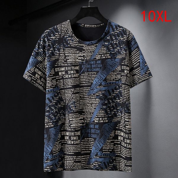 

men's t-shirts oversize t-shirts men big size 10xl tees summer hip hop casual letter print tshirts plus 9xl10xl clothes hx365 230404, White;black