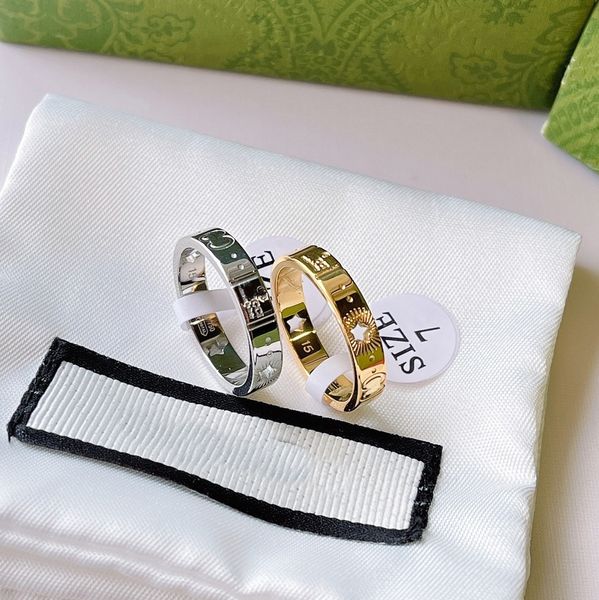 

fashionable and exquisite wedding ring popular designer ring 18k gold plated classic quality jewelry accessories selected lovers gifts for w, Slivery;golden