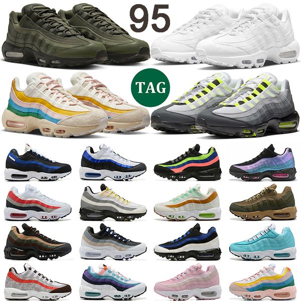 

men women 95 running shoes max 95s air triple white black red yellow green navy mens trainer sports sneakers size 36-45