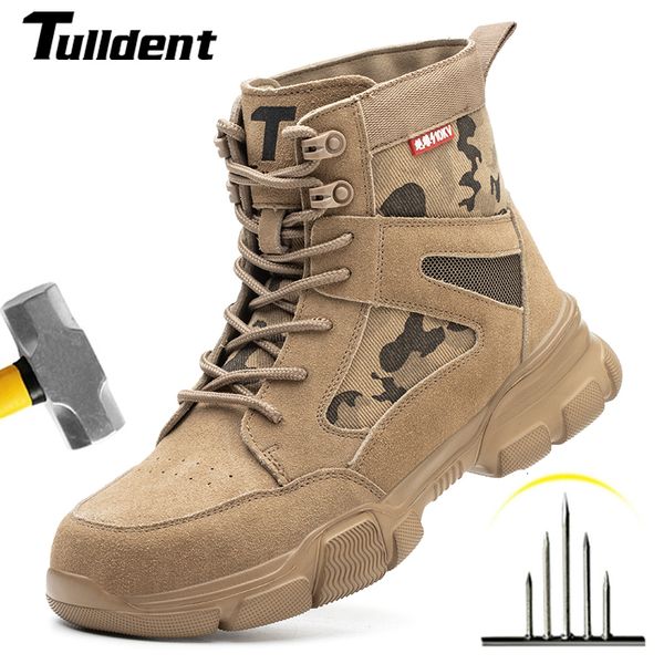 

safety shoes outdoor men's work boots safety shoes anti perforation safety shoes steel work boots indestructible desert combat boots 23, Black;brown