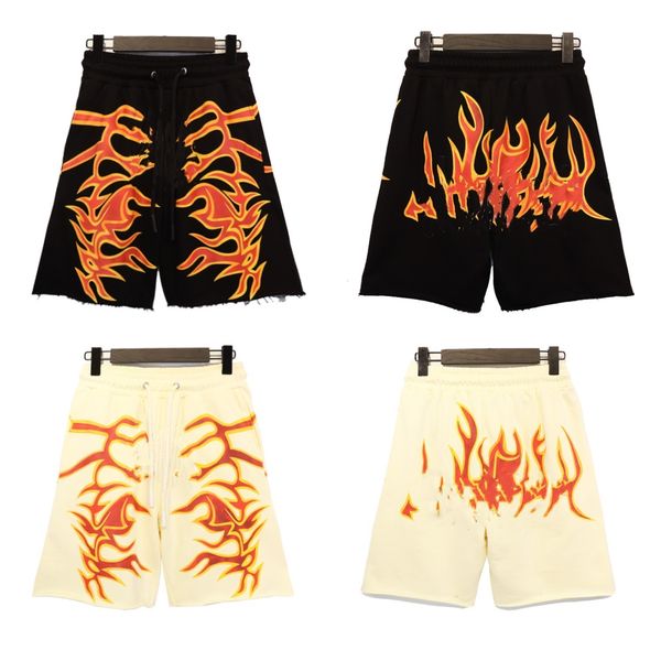 

mens shorts outdoor fashion angels letters flaming printed beach womens casual couple cotton 230404, White;black