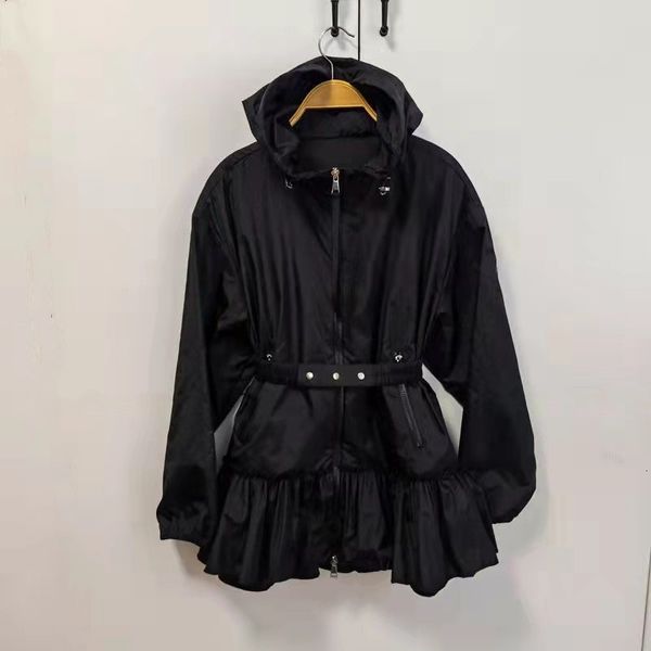 

women's trench coats fashion sunscreen black white midlength coat lightweight breathable casual outdoor women jacket female long 23040, Tan;black