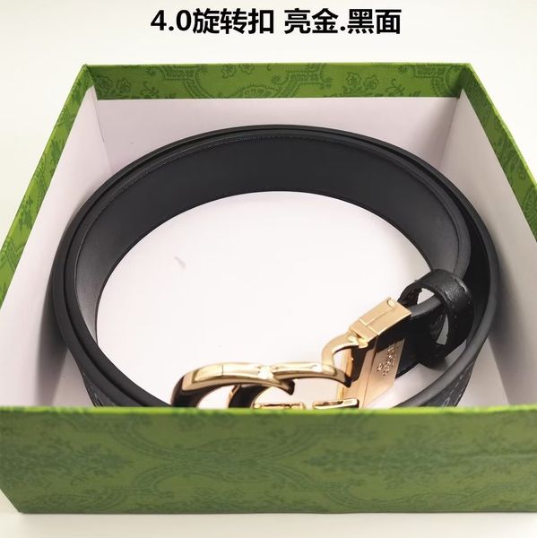

luxury designer belt for women genuine leather cowhide width 3.8cm men designers belts bronze buckle silver womens waistband cintura, Black;brown