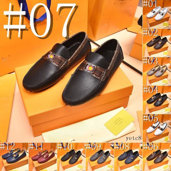 

l5/34model men's loafers luxury brand suede leather shoes vintage slip-on classic casual men driving shoes wedding male dress shoes tas, Black