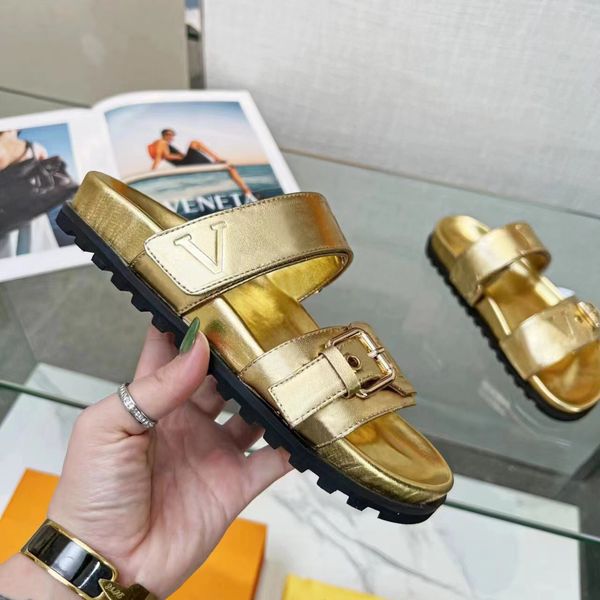 

designer slipper women slippers bom dia sandals brand sandals real leather flip flop flats slide casual shoes sneakers boots by brand, Black