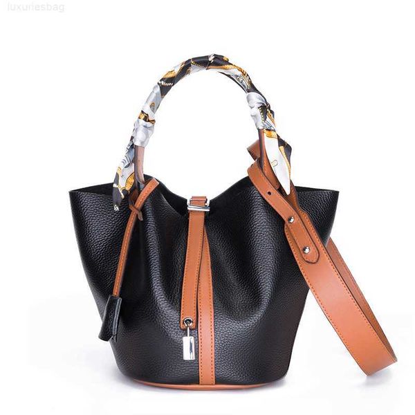 

designer luxury bag the first layer of kraft vegetable basket portable shoulder women's fashion versatile personality small bucket bago
