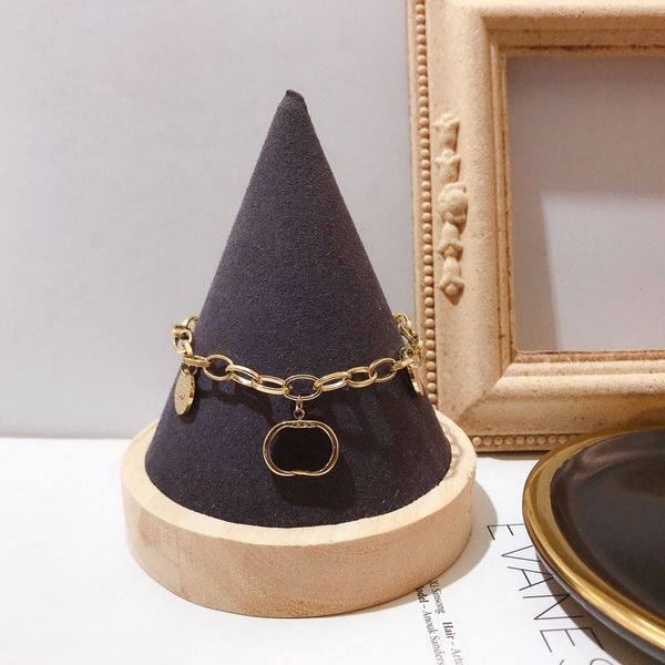 

2023 fashion personality charm letter stainless steel luxury love leather bracelets men and women bracelet wedding couple jewelry party gift, Golden;silver