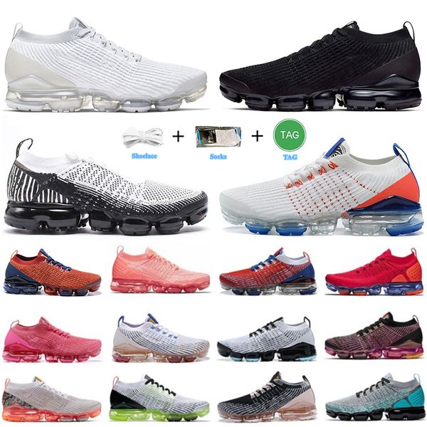 

2023 3.0 men women running shoes plus fly knit cushion triple black white oreo laser fuchsia pink rose electric green sport sneakers mens tr