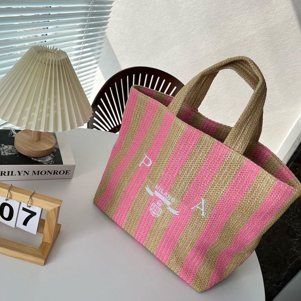 

Fashions Totes Bag Letter Shopping Bags Canvas Designer Women Straw Knitting Handbags Summer Beach Shoulder Bags Large Casual Tote, No 3(23cm)