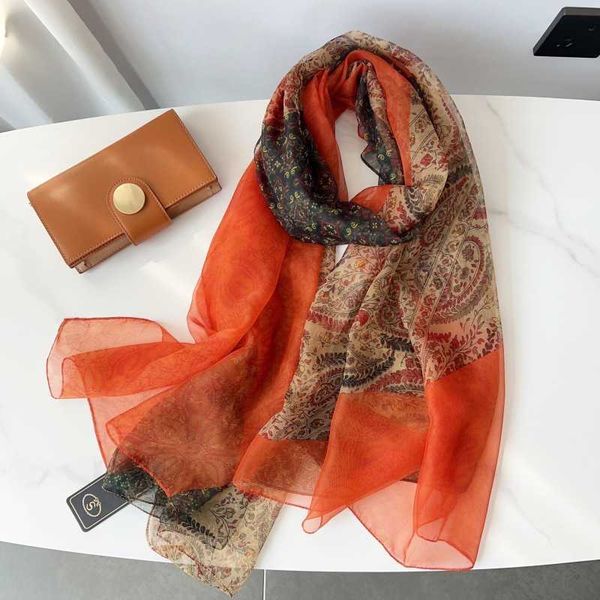 

sarongs summer and autumn sarong shawl long multifunctional outdoor sun protection beh towel women' silk scarf 180cm p230403, Blue;gray