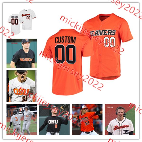

jacob kmatz jaren hunter oregon state baseball jersey trent sellers ian lawson aj lattery aj hutcheson aiden jimenez oregon state beavers je, Black