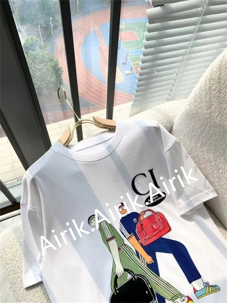 

luxury women's t-shirt men's and women's designer t-shirt summer short fashion casual brand letter designer t-shirt women&#03, White