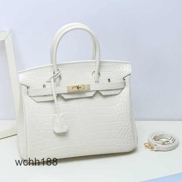 

bag burkin bags 2023 designer pattern leather birkins large capacity handbag simple shoulder women crocodile 17x3