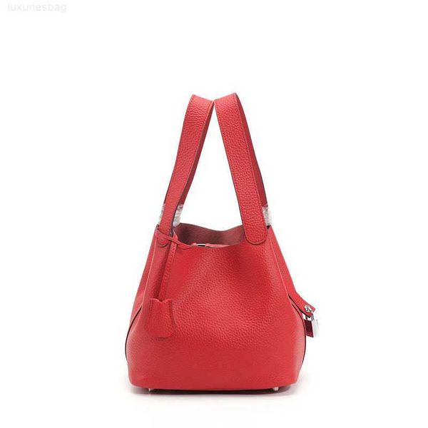 

designer luxury fashion genuine leather women's handbag layer cowhide soft vegetable basket water bucket bagi4hyaexk picotin