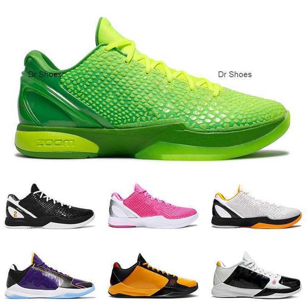 

mamba 6 men basketball shoes grinch white del sol think pink prelude black out chaos mens trainer