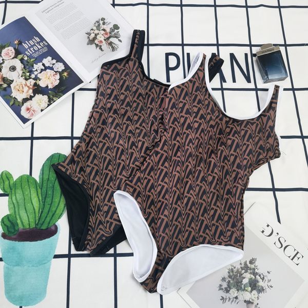 

designer women's swimwear backless triangle one-piece swimsuit, White;black