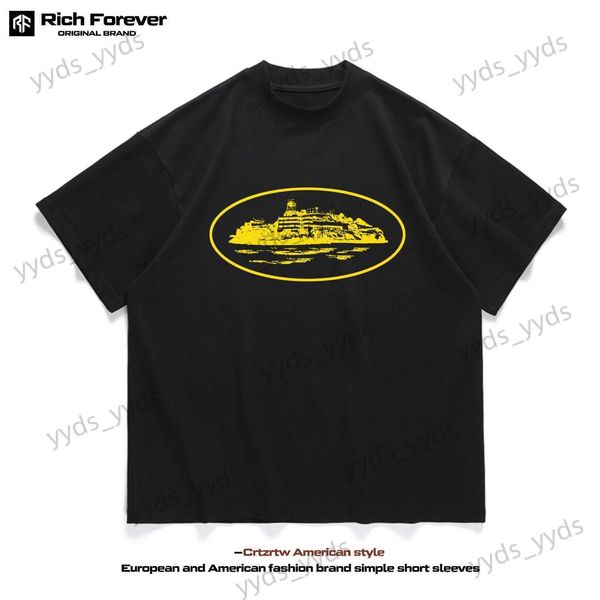 

men's t-shirts crtzrtw women's summer cotton fashion west coast short sleeve loose large ins t230404, White;black
