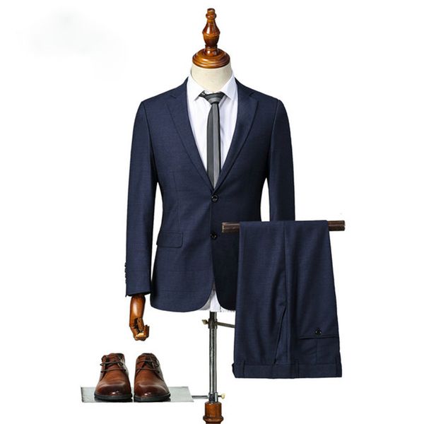 

men's suit suit jacket suit trousers fashion wedding business elite casual simple but unfashionable solid color business casual suit ja, White;black