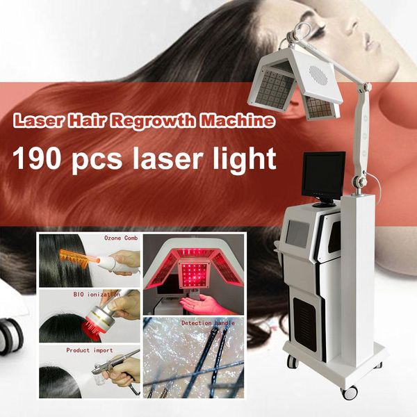 

beauty items 5 in 1 bio light therapy stimulation scalp 650nm lllt laser hair growth machine