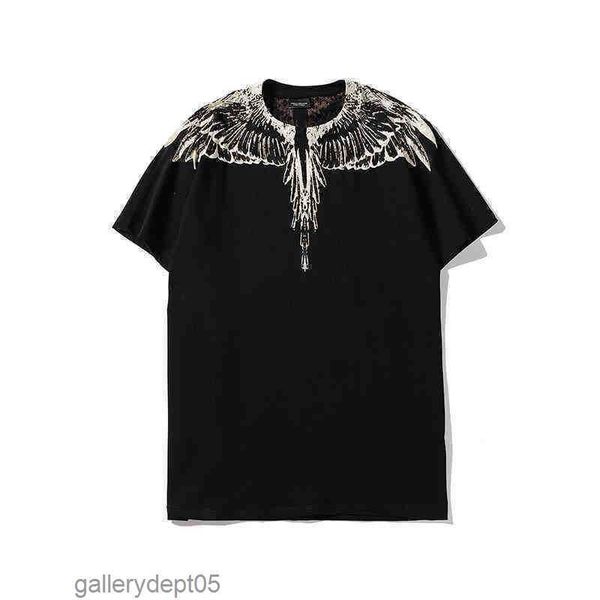 

2022 summer trend mb wings technology insensible printing color cotton short sleeve t-shirt 1s1s1, White;black