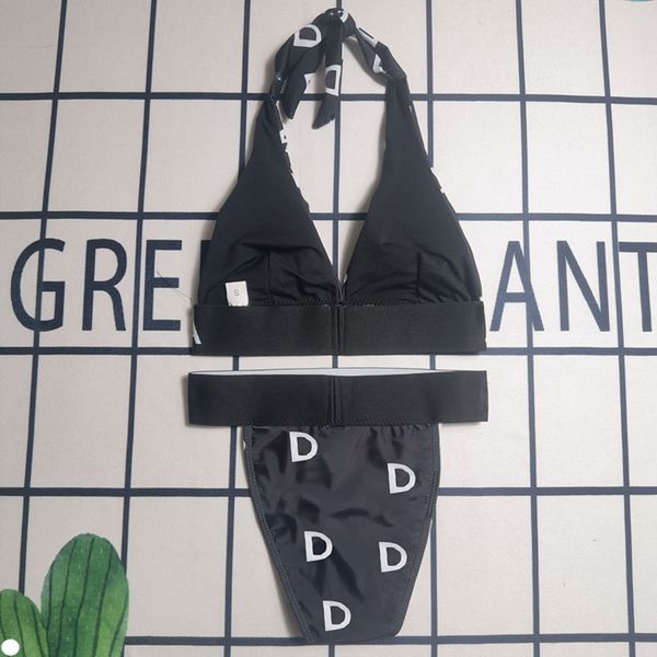 

swim wear luxury fashion womens bikinis set halter with pads letter print summer bathing suit holiday women swimsuits q