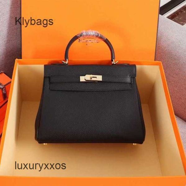 

outdoor 2023 real bags leather hermas kellies h bag home lychee grain cowhide women's single shoulder messenger handbag