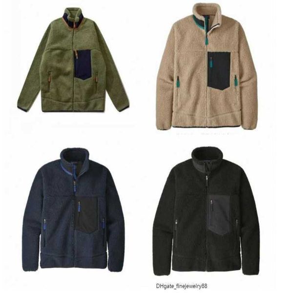

women's leggings fashion designer mens jackets fleece jacket thick warm down classic retro autumn winter patagonias couple models lamb, Black