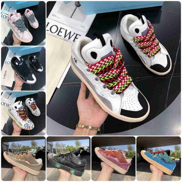 

curb sneakers designer shoes sneakers multicolor leather classic sneaker python embroidered lover men women size 35-46