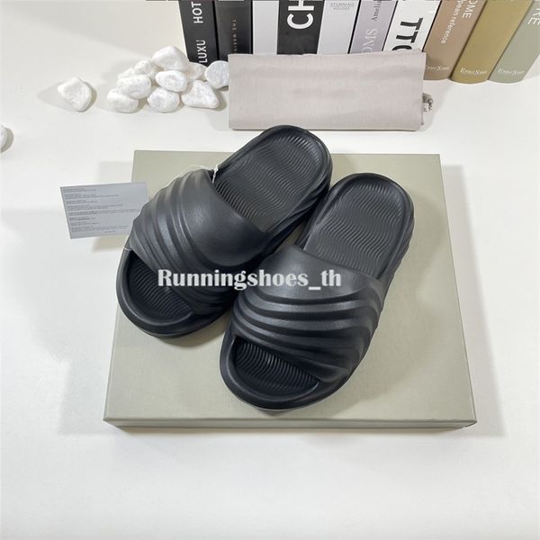 

designer slippers men sandals slides foam slippers man luxury soft sandal summer beach slide outdoor rubber flat flip flops with box, Black