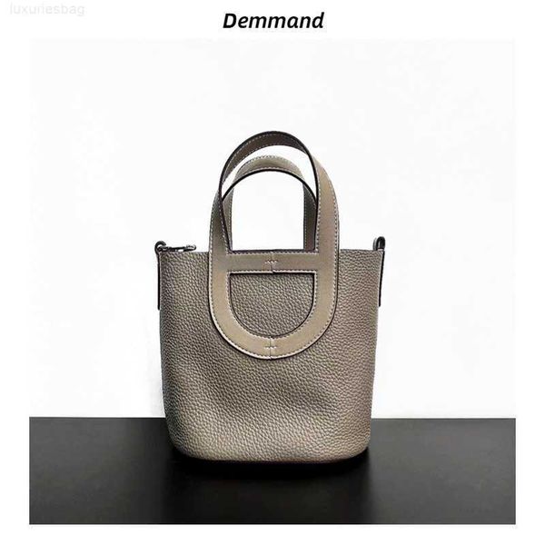 

designer luxury head layer cow pig nose vegetable basket women's advanced sense portable bucket high capacity leather one shoulder mess
