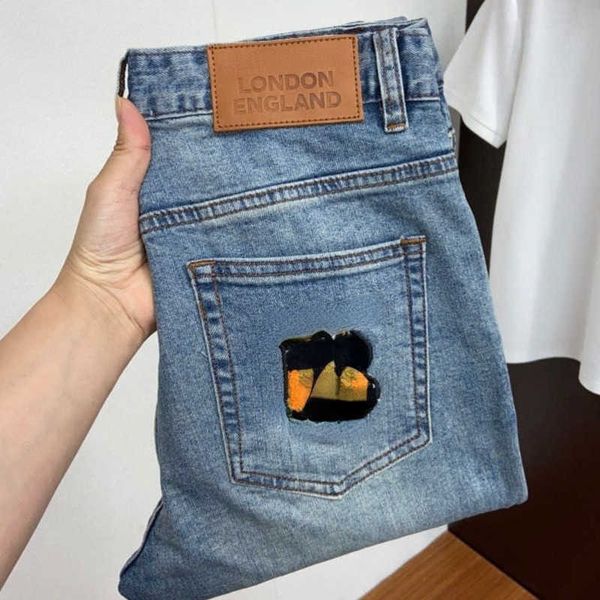 

mens pants shorts designer jeans letter embroidered straight leg fashion loose luxury casual zipper access control wash denim mens tracksuit, Blue