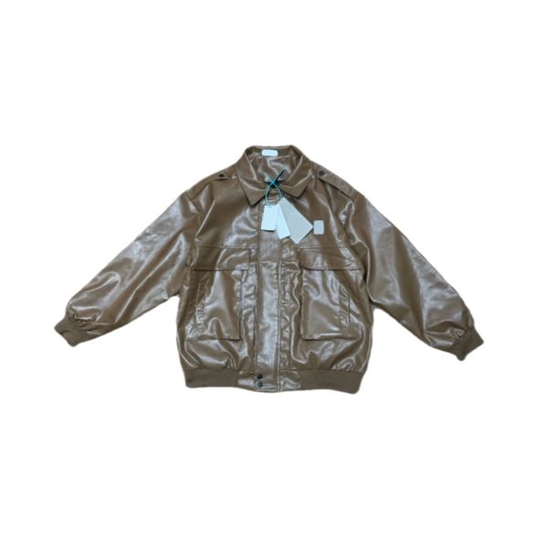 

2023 luxury men's jackets spring and autumn men's coats tide brand ins new men's jacket tooling lapel motorcycle vintage coup, Black;brown