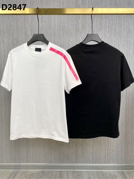

2023ss new t-shirt over size mens designer polo shirts paris fashion o-neck tshirts summer pattern ds t-shirt male quality ds2847, White;black
